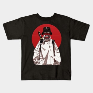 Japanese Samurai Vaporwave Urban Style Kids T-Shirt